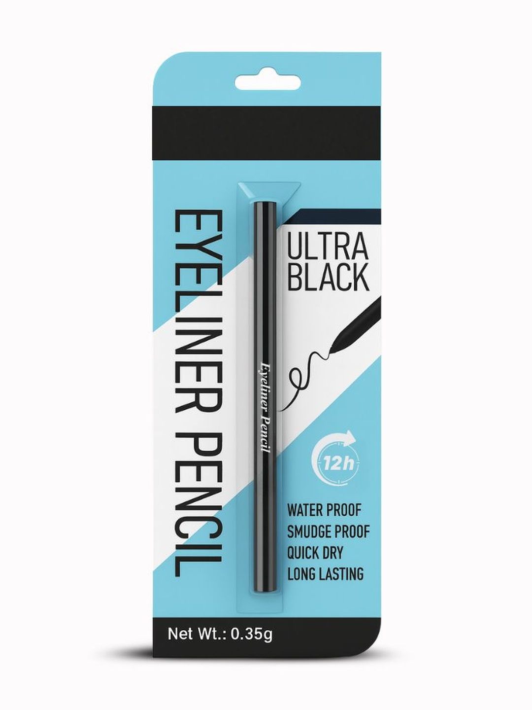 B INIK Long Lasting Eyeliner Pencil- 0.35 g- Black