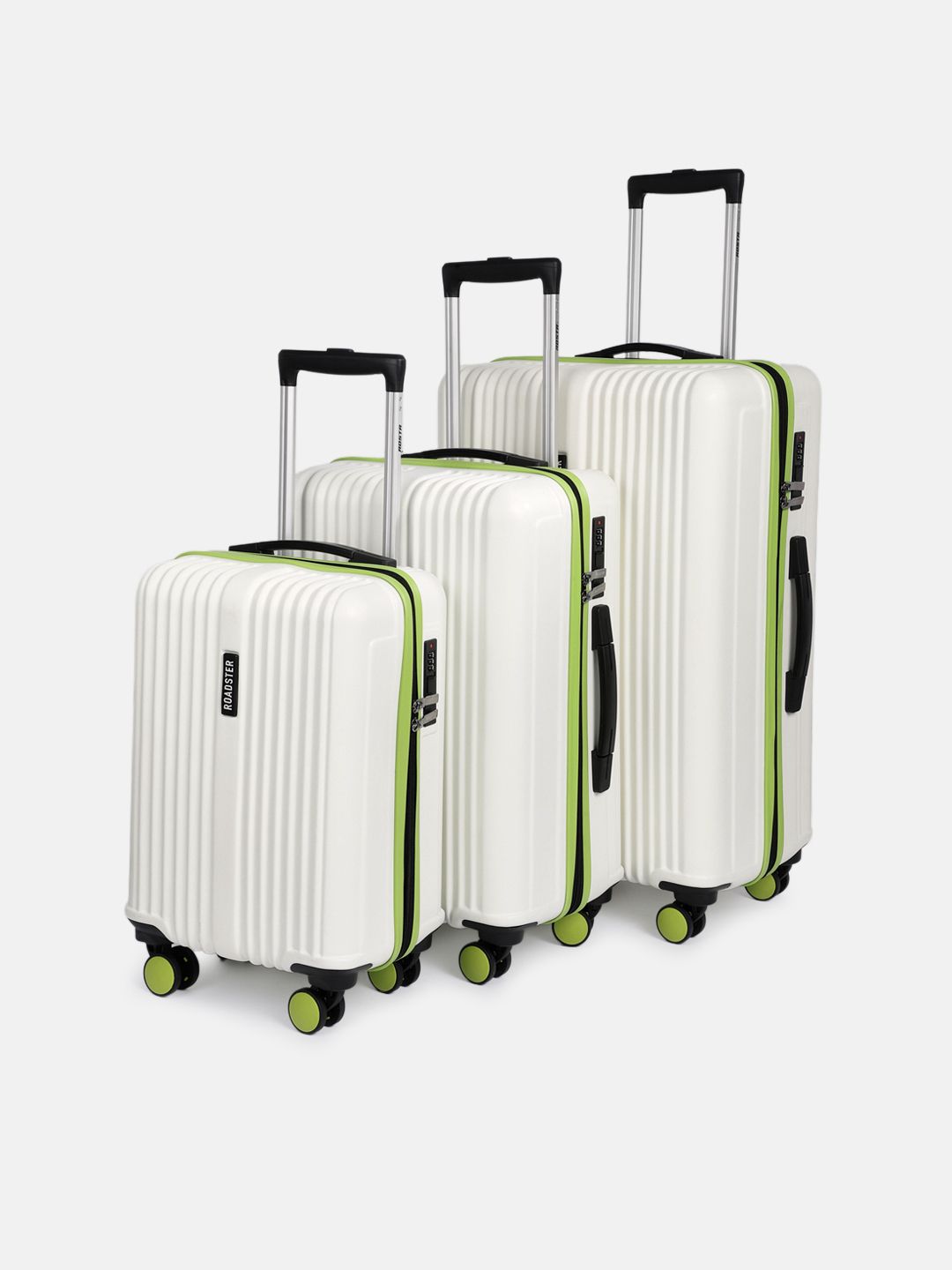 Roadster Set Of 3 Textured Hard Trolley Bags-169L-image-38