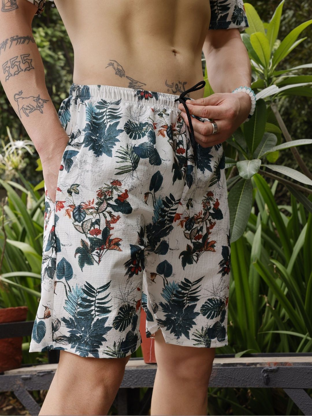 RAHI TRENDZ Men Floral Printed Loose Fit Outdoor Shorts-image-49