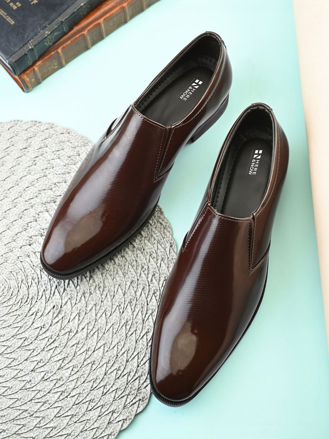 HERE&NOW Men Leather Round Toe Formal Slip-ons-picture-39