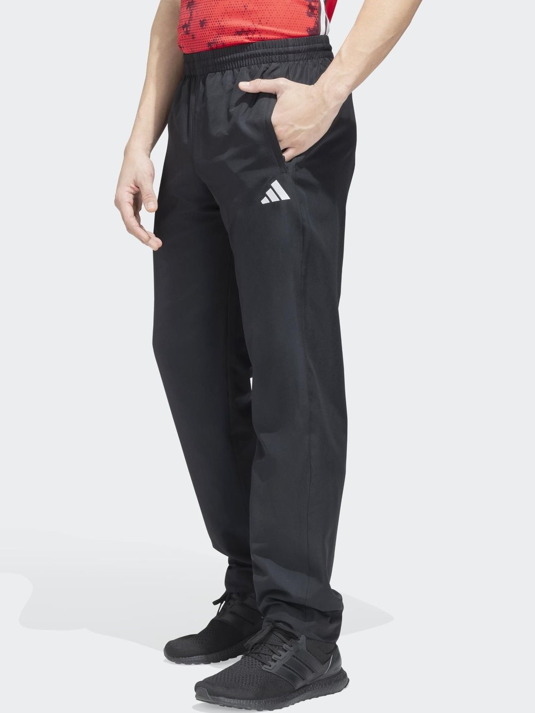 ADIDAS Men Brand Logo Printed Mid-Rise Track Pants