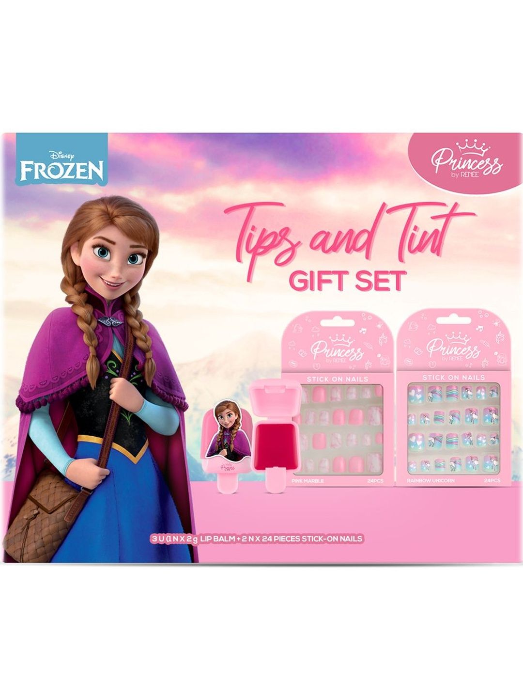 Renee Set Of 3 Stick On Nails & Popsicle Lip Balm-image-24