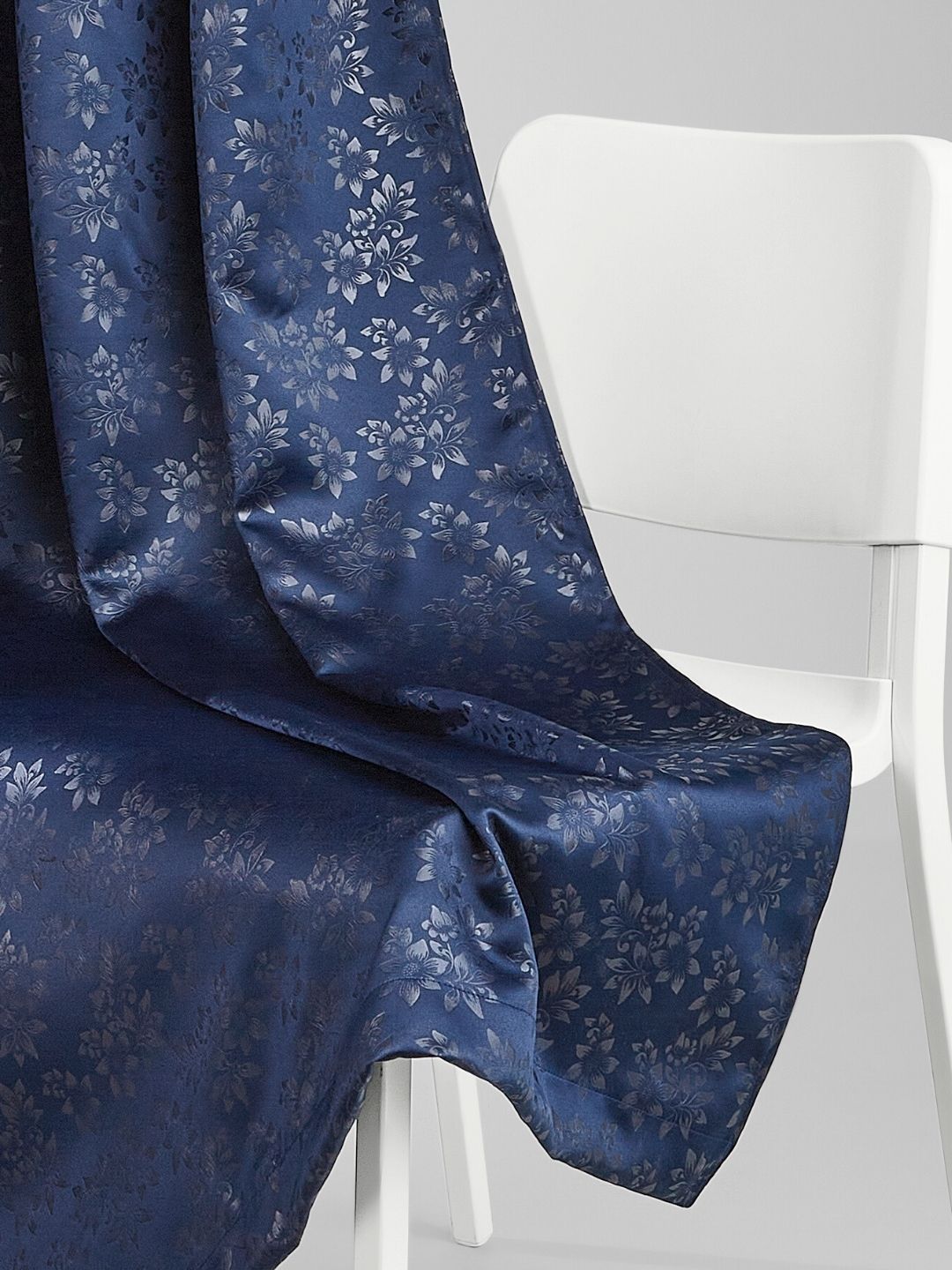 haus & kinder Navy Blue Set of 2 Floral Room Darkening Door Curtain-image-36
