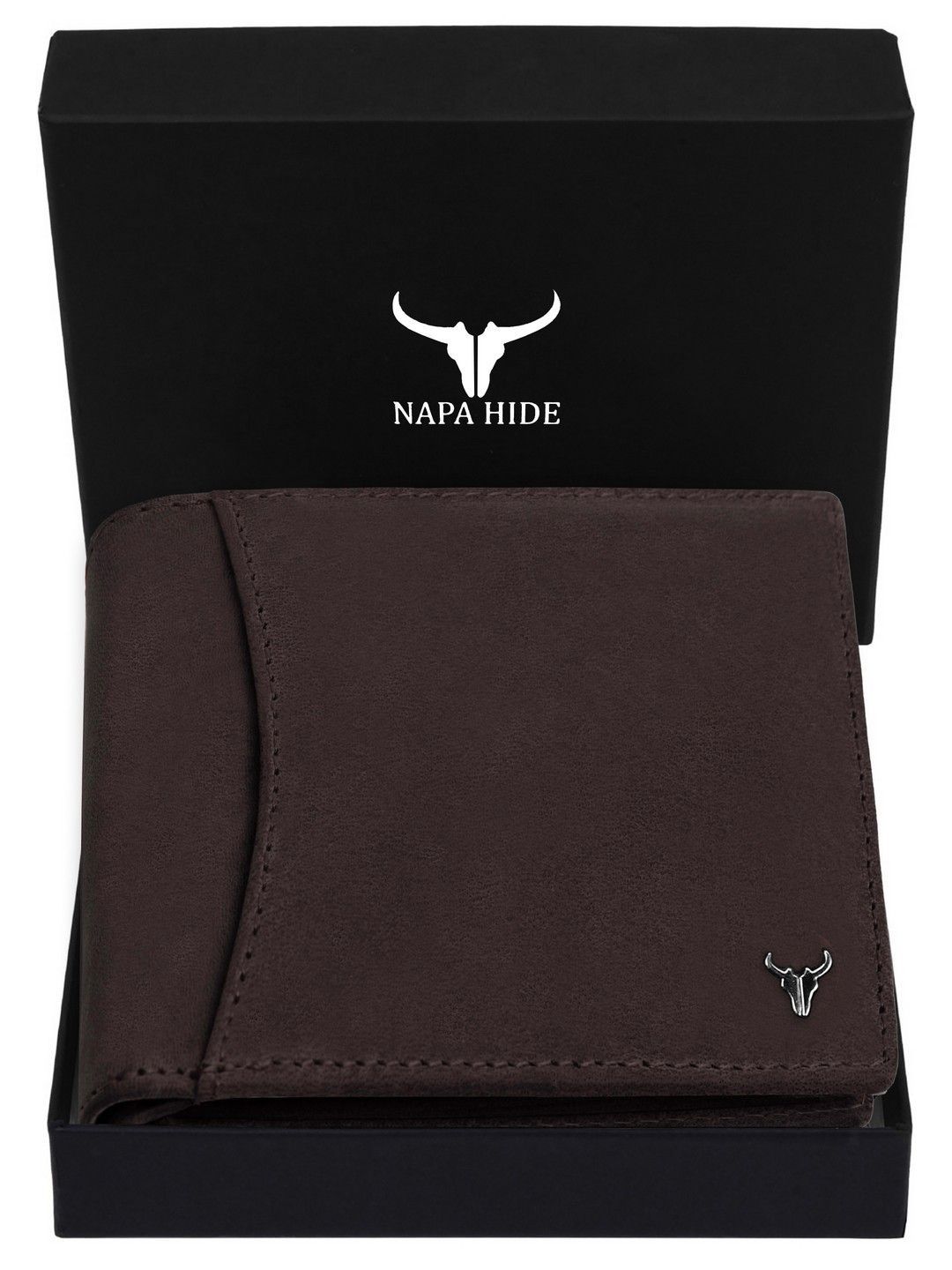NAPA HIDE Men Textured Leather Two Fold Wallet-picture-11