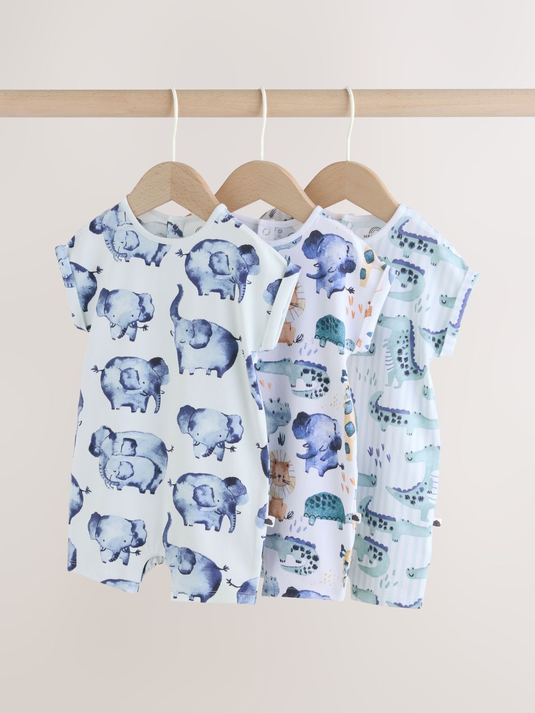 NEXT Infant Pack of 3 Printed Rompers