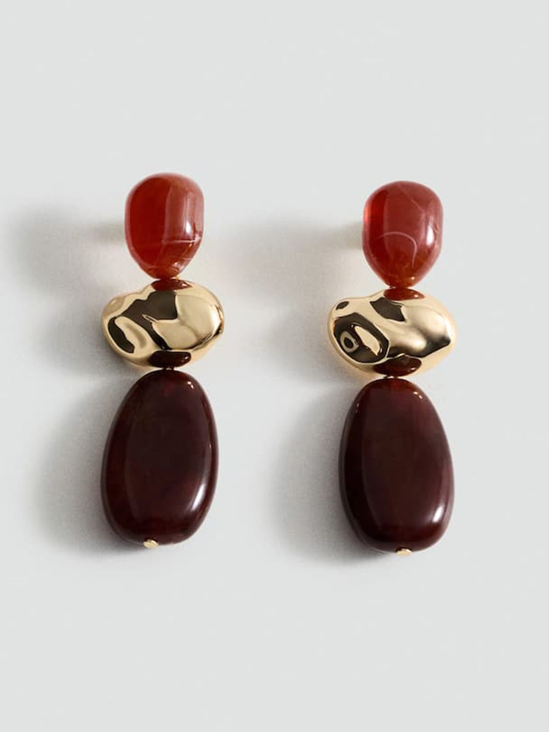 MANGO Teardrop Shaped Drop Earrings-picture-17
