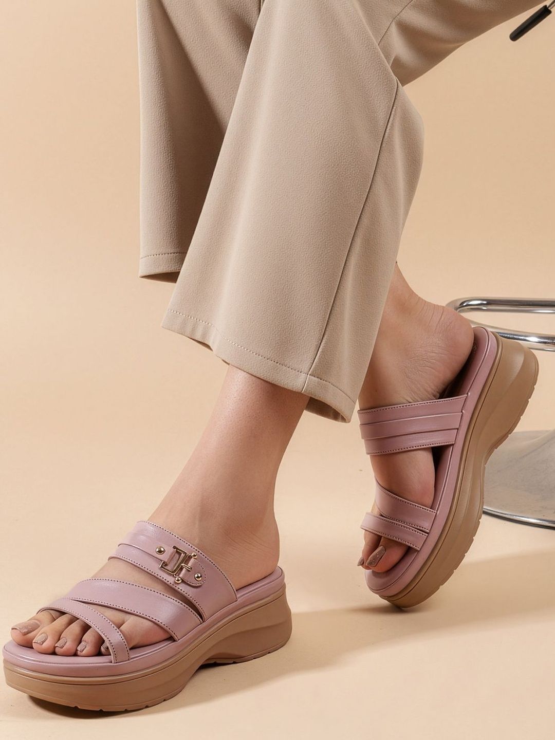 The Roadster Lifestyle Co Round Toe Wedge Sandals Heels-picture-15