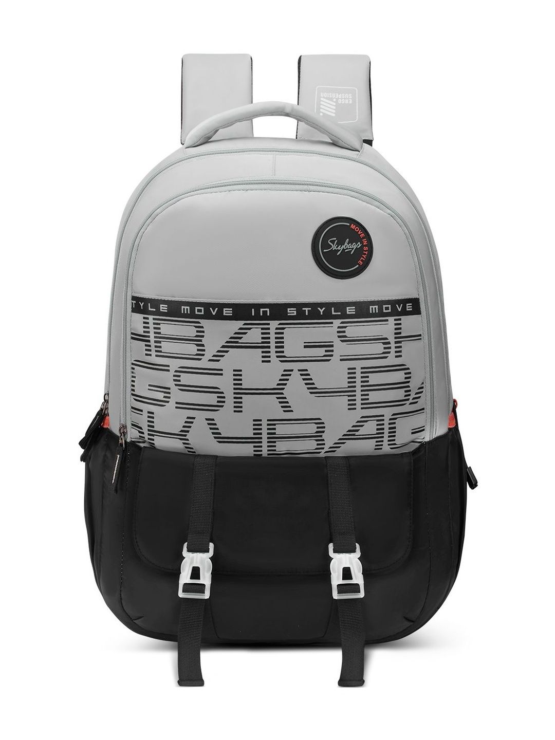 Skybags Unisex Aero Pro Black School Backpack with Insulated Tiffin Pouch - 38L-picture-36