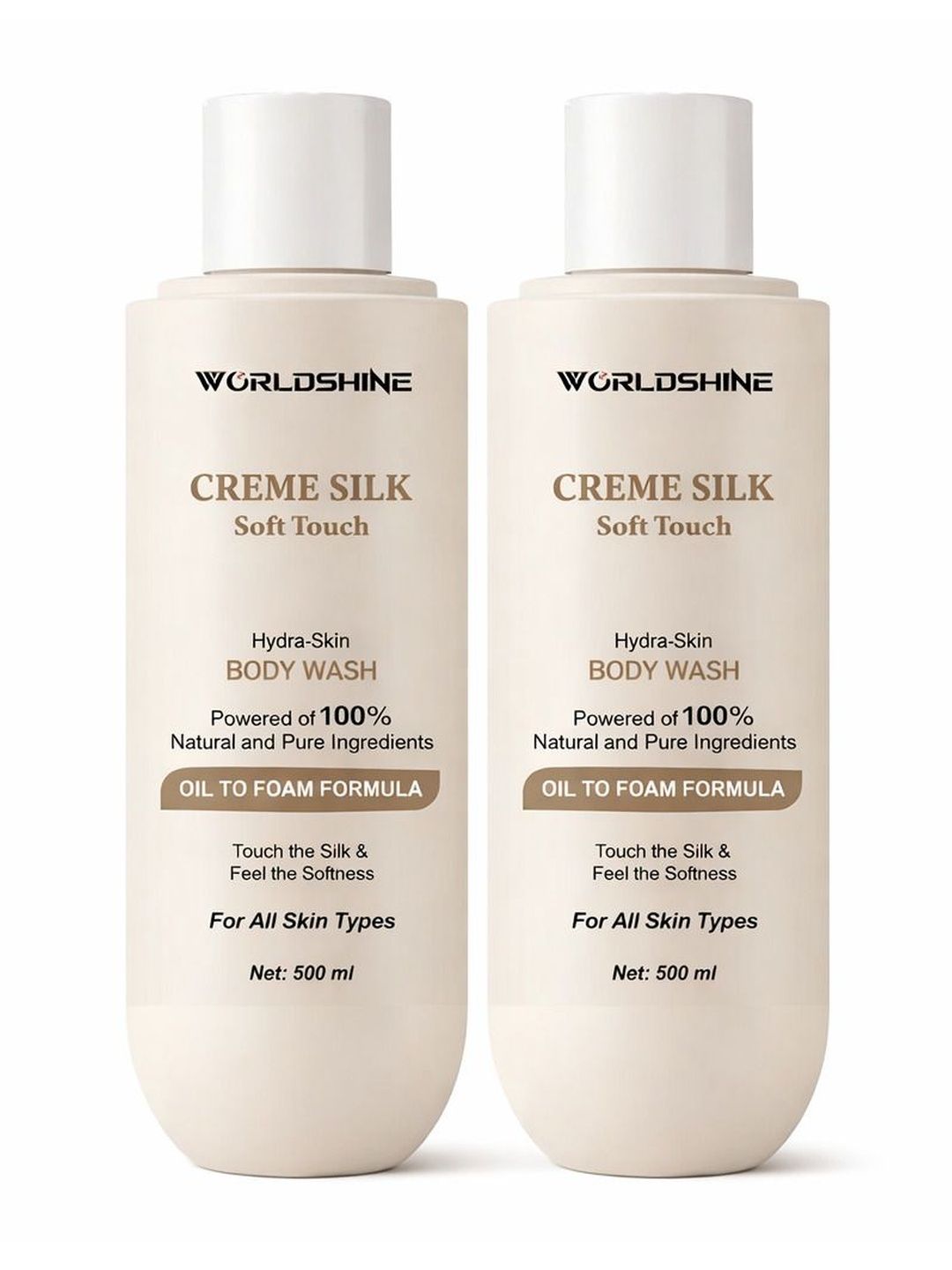 WORLDSHINE Set Of 2 Creme Silk Soft Touch Body Wash- 500 ml Each-image-35