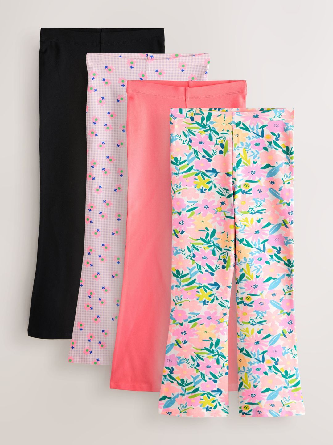 NEXT Pack of 4 Girls Mid-Rise Flared Leggings