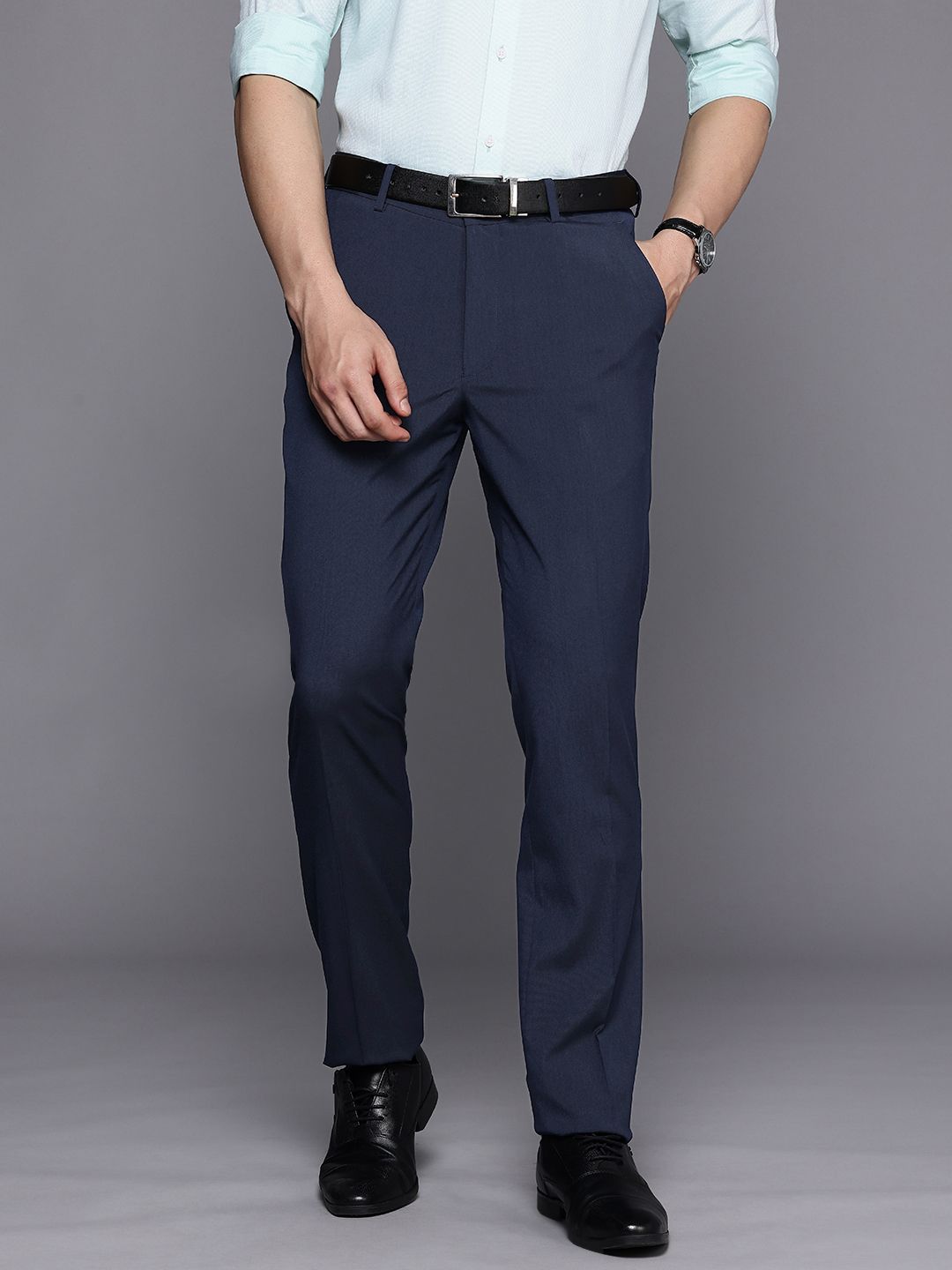 Louis Philippe Men Slim Fit Trousers-picture-37