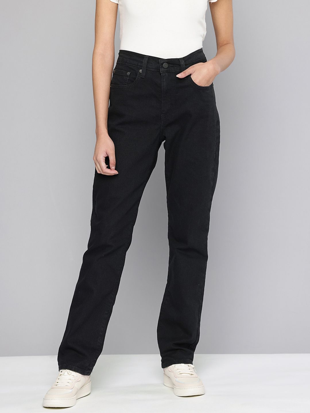 Levis Women 724 Flared High-Rise Stretchable Jeans