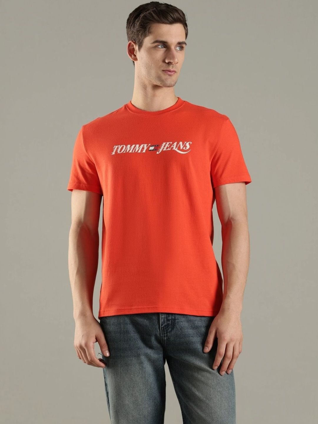 Tommy Hilfiger Men Brand Logo Printed T-shirt-picture-28