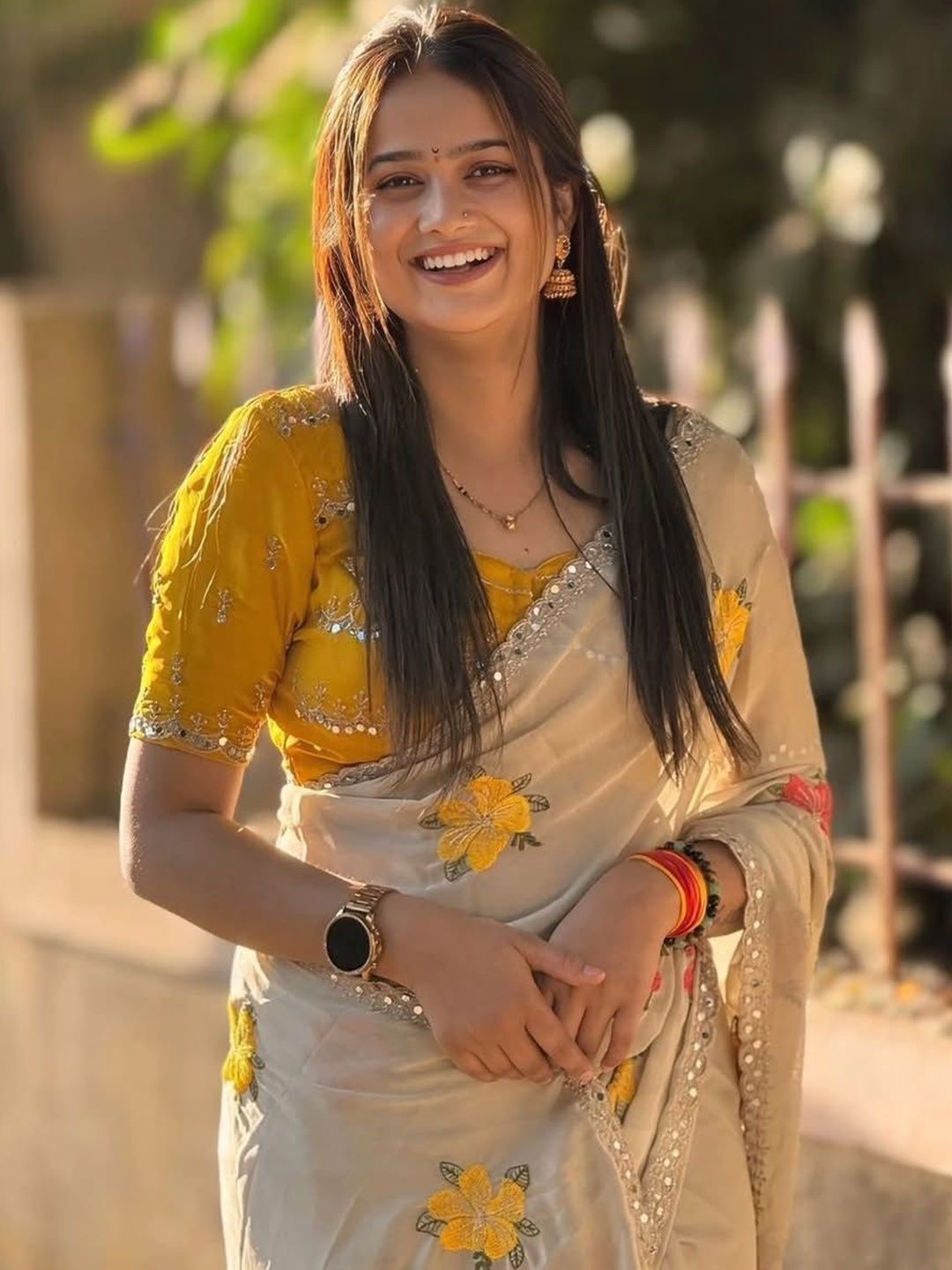 Sanwariya Silk Embellished Mirror Work Pure Georgette Saree