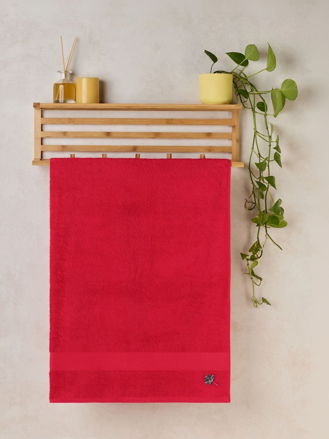 Himeya Red & Red 1 Cotton 580 GSM Bath Towel-picture-44