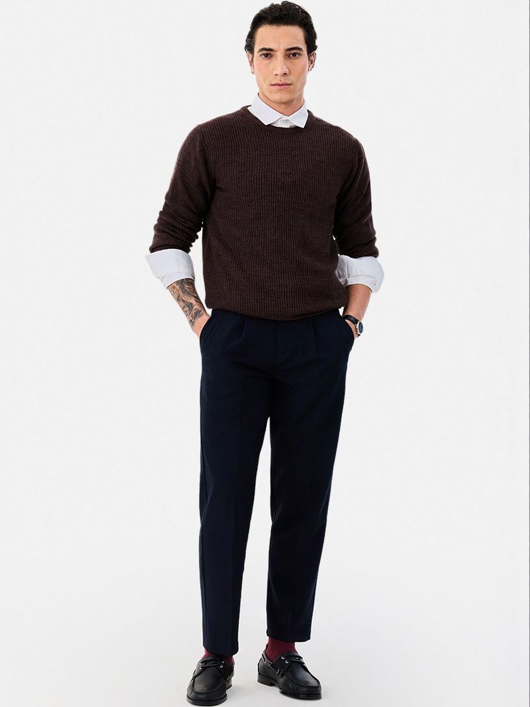 Snitch Men Ribbed Pullover-image-38