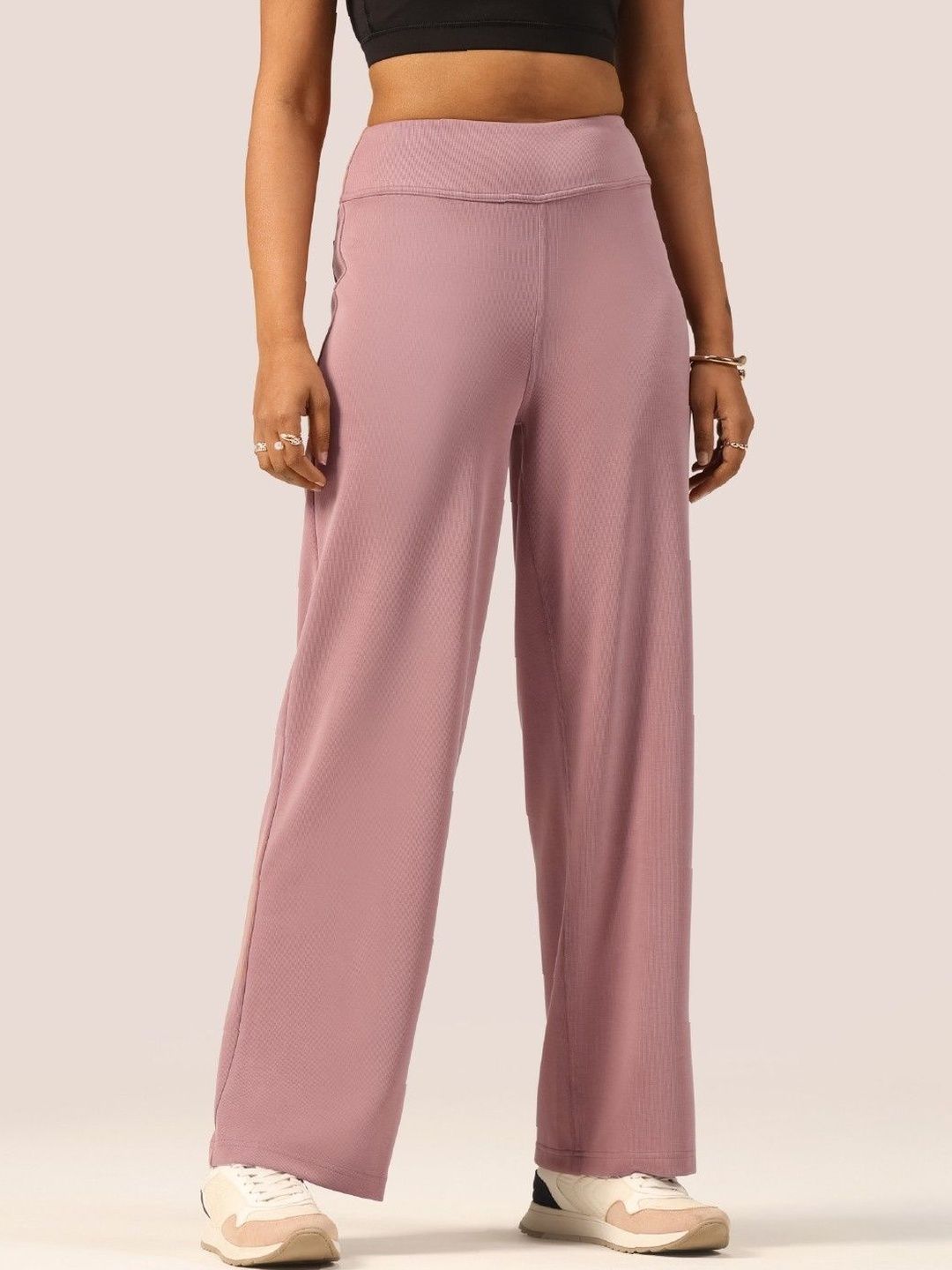 Blissclub Women Relaxed Straight Leg High-Rise Trousers-image-49