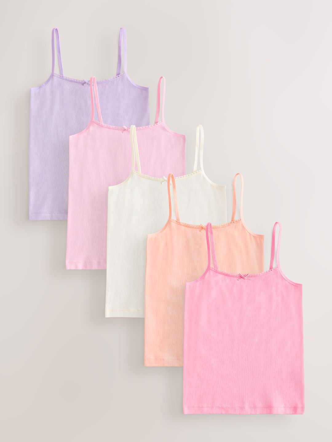 NEXT Girls Pack of 5 Camisoles