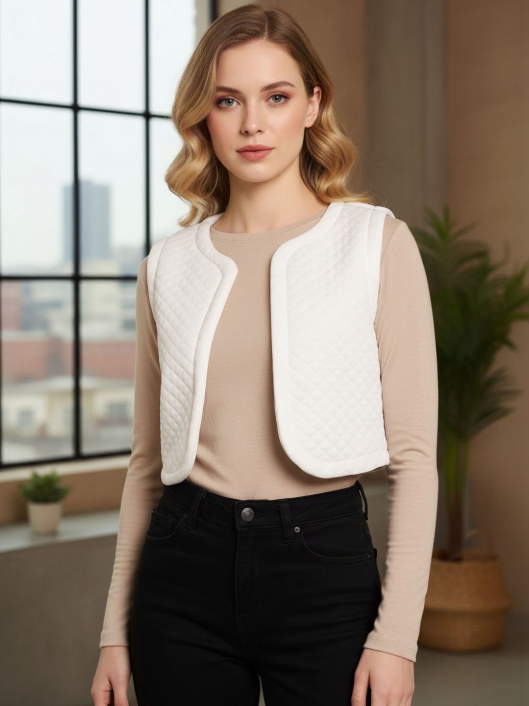 BAESD Women Lightweight Crop Quilted Jacket-picture-36