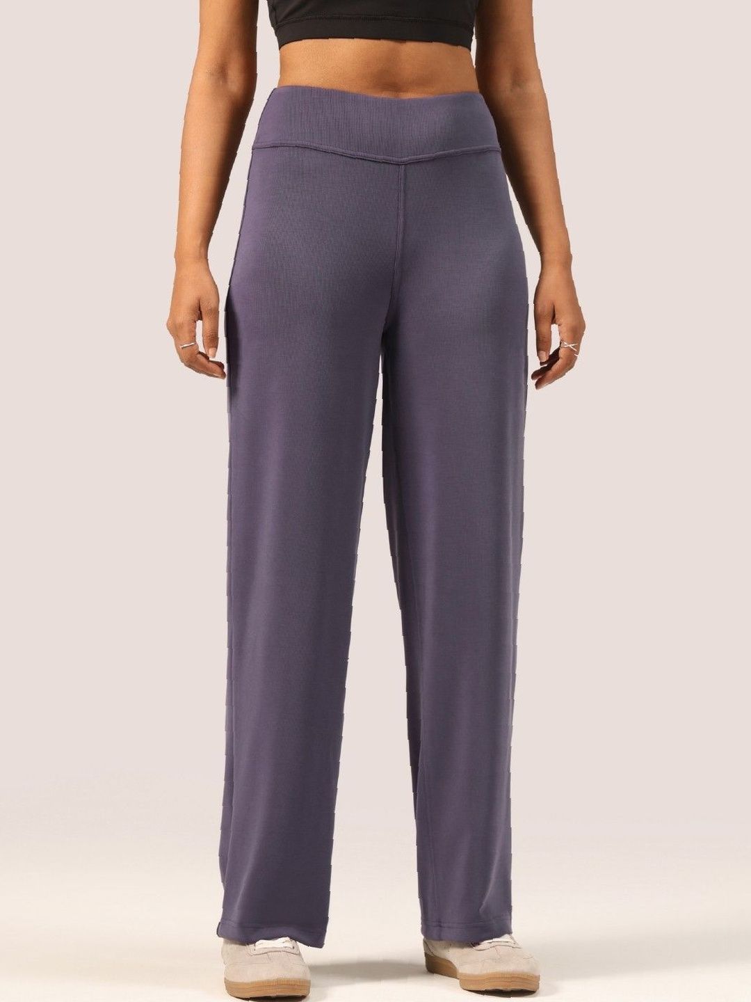 Blissclub Women Relaxed Straight Leg High-Rise Trousers-image-24