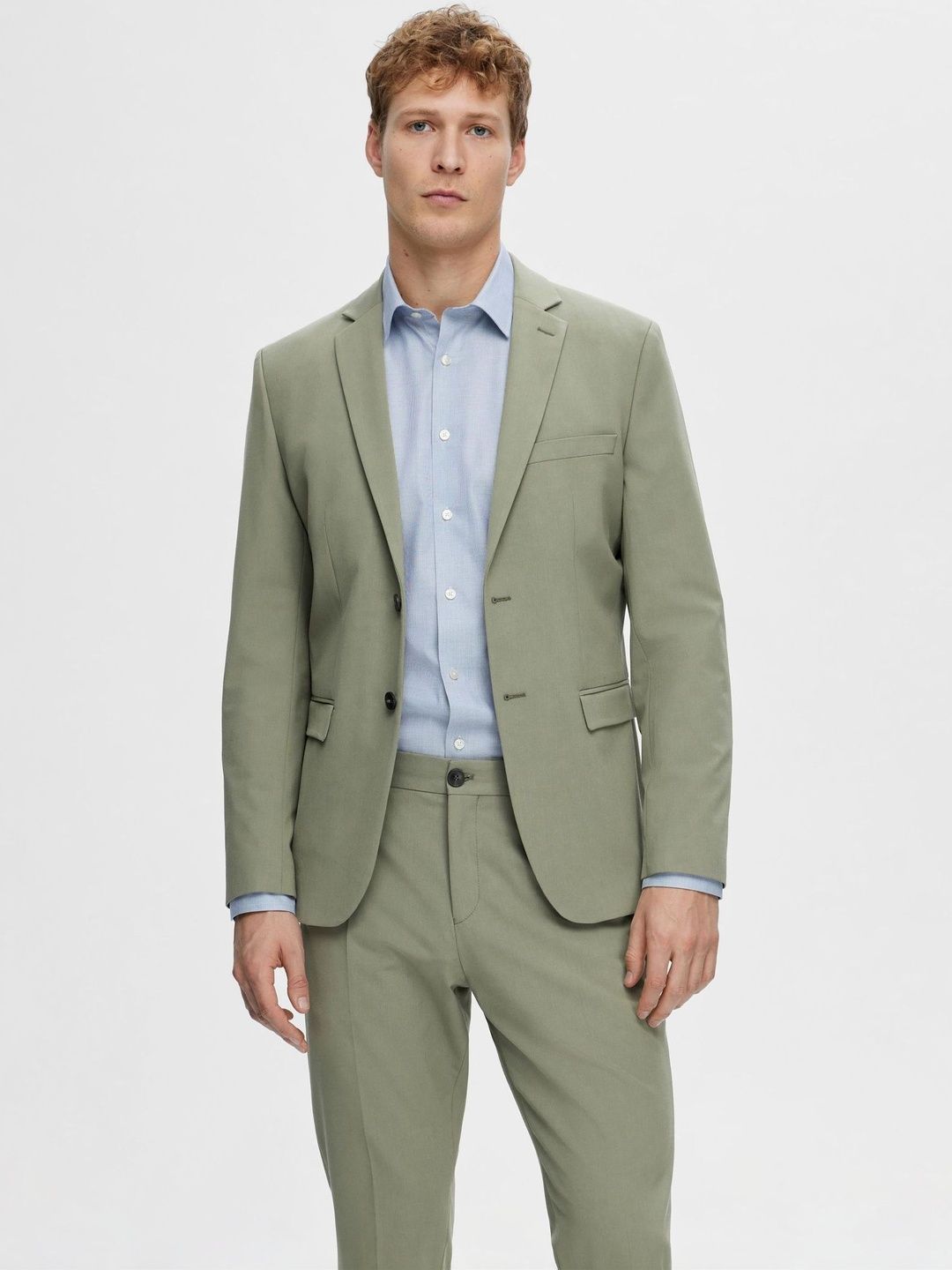 SELECTED Notched Lapel Single-Breasted Formal Blazer-image-25