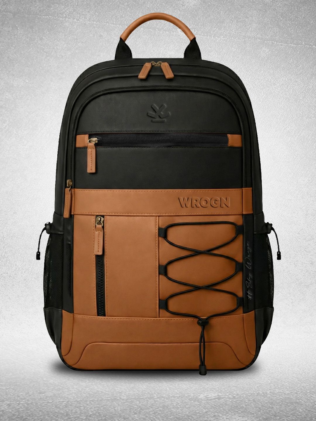 WROGN Unisex Brand Logo Contrast Detail Backpack with Anti-Theft-picture-10