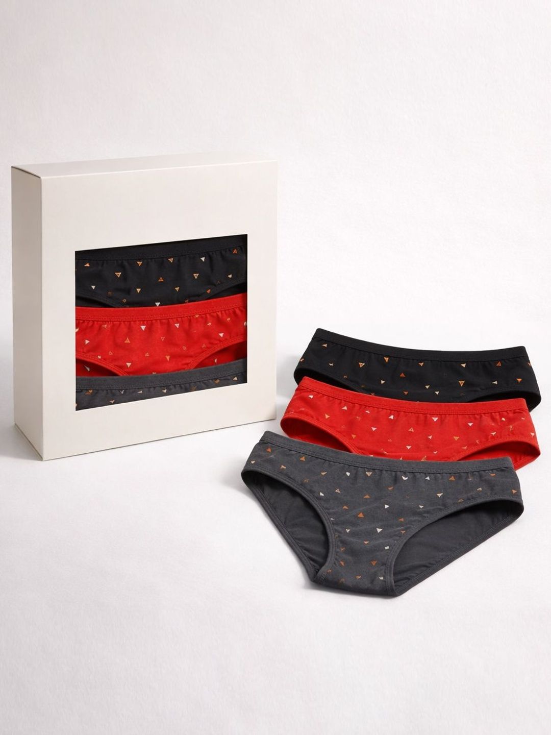 FiveFlag Pack Of 3 Printed Mid-Rise Hipster Briefs-picture-8