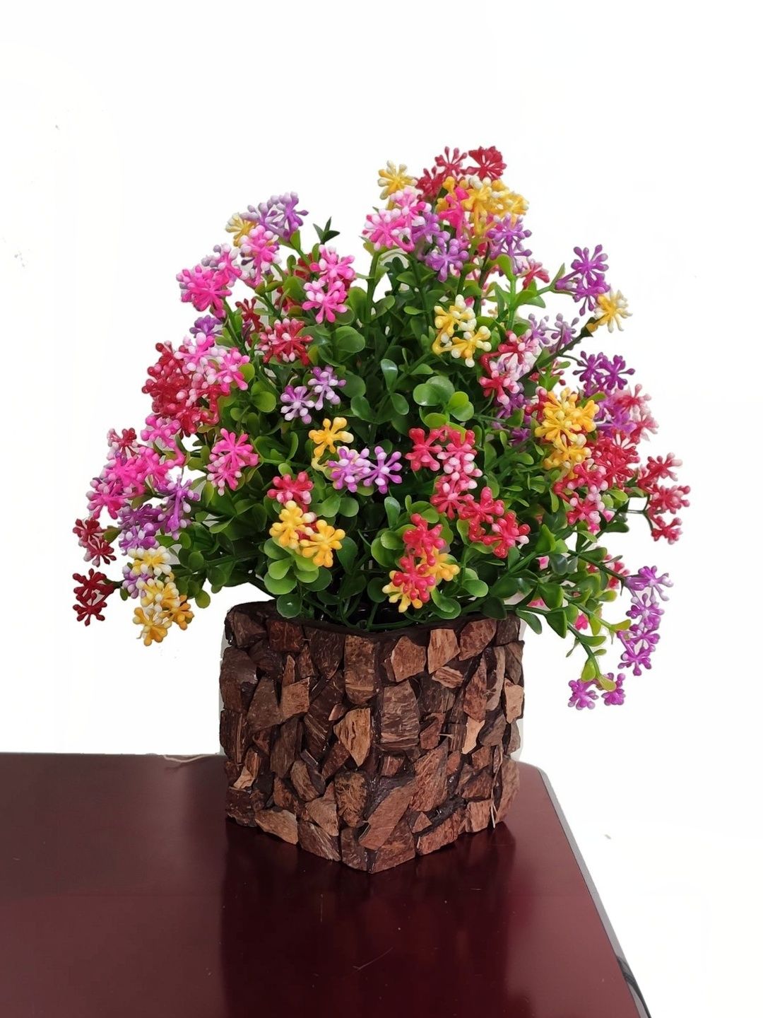 BK Mart Multicoloured 1 Pieces Artificial Flower With Pot