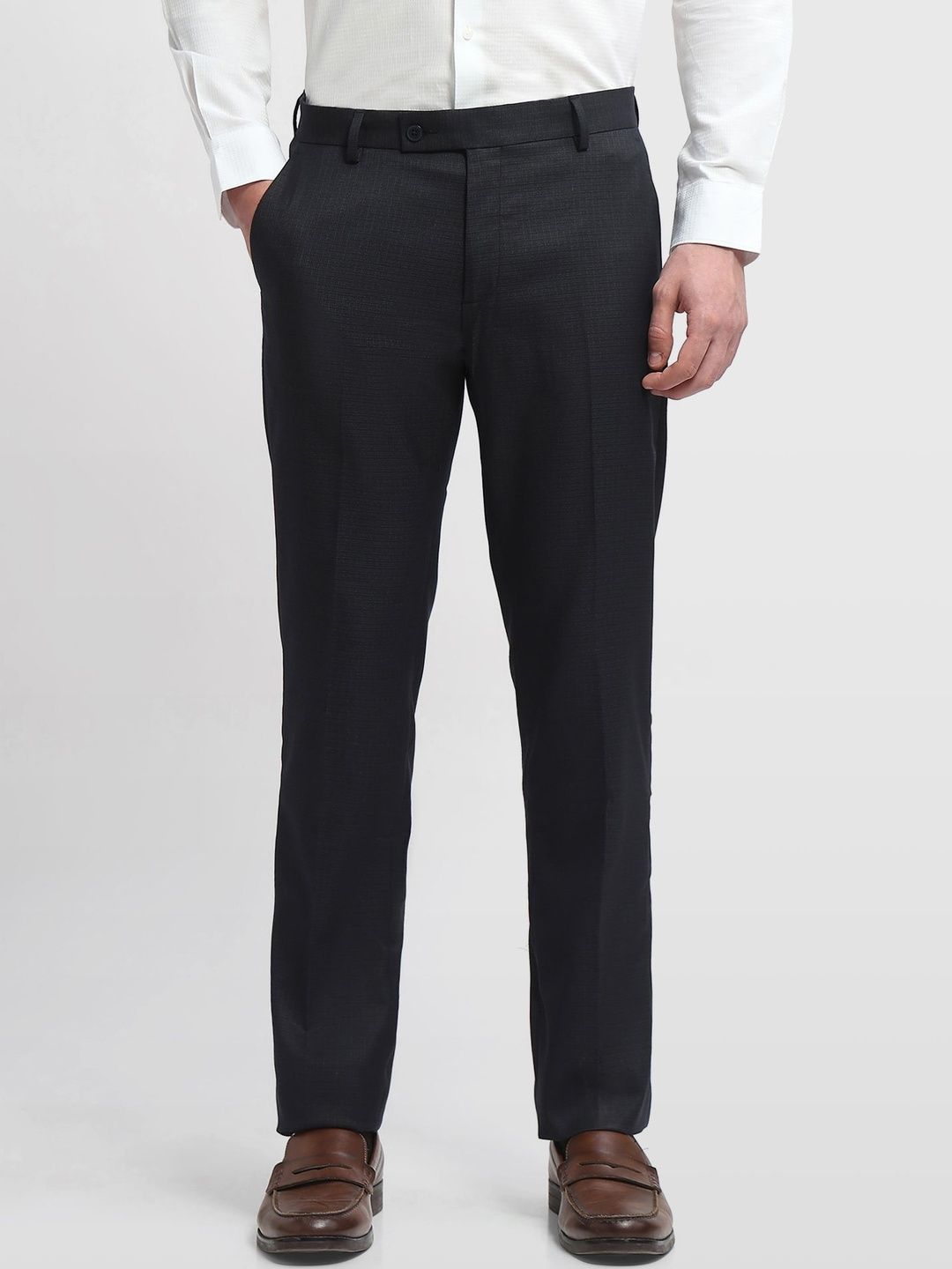 Arrow Men Textured Tapered Fit Trousers-picture-33