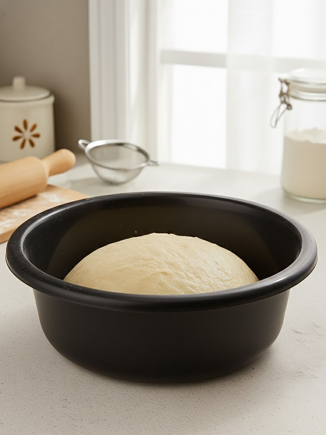 Kuber Industries Black Knead Dough Basket 6L-image-38