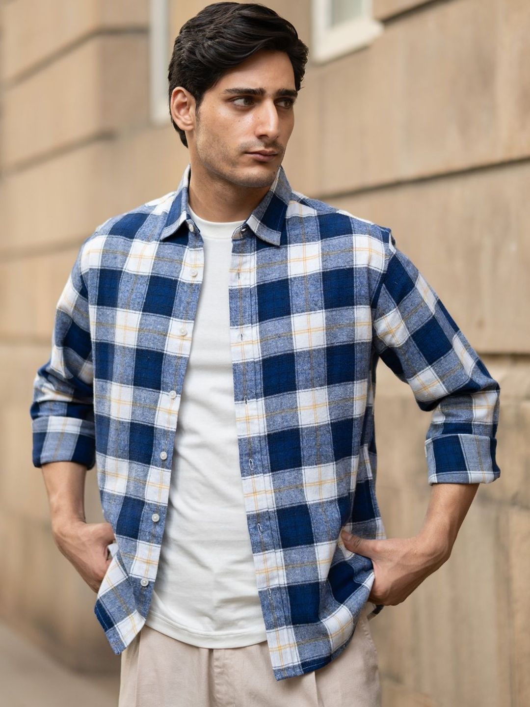 Powerlook Men Checked Casual Shirt-image-36