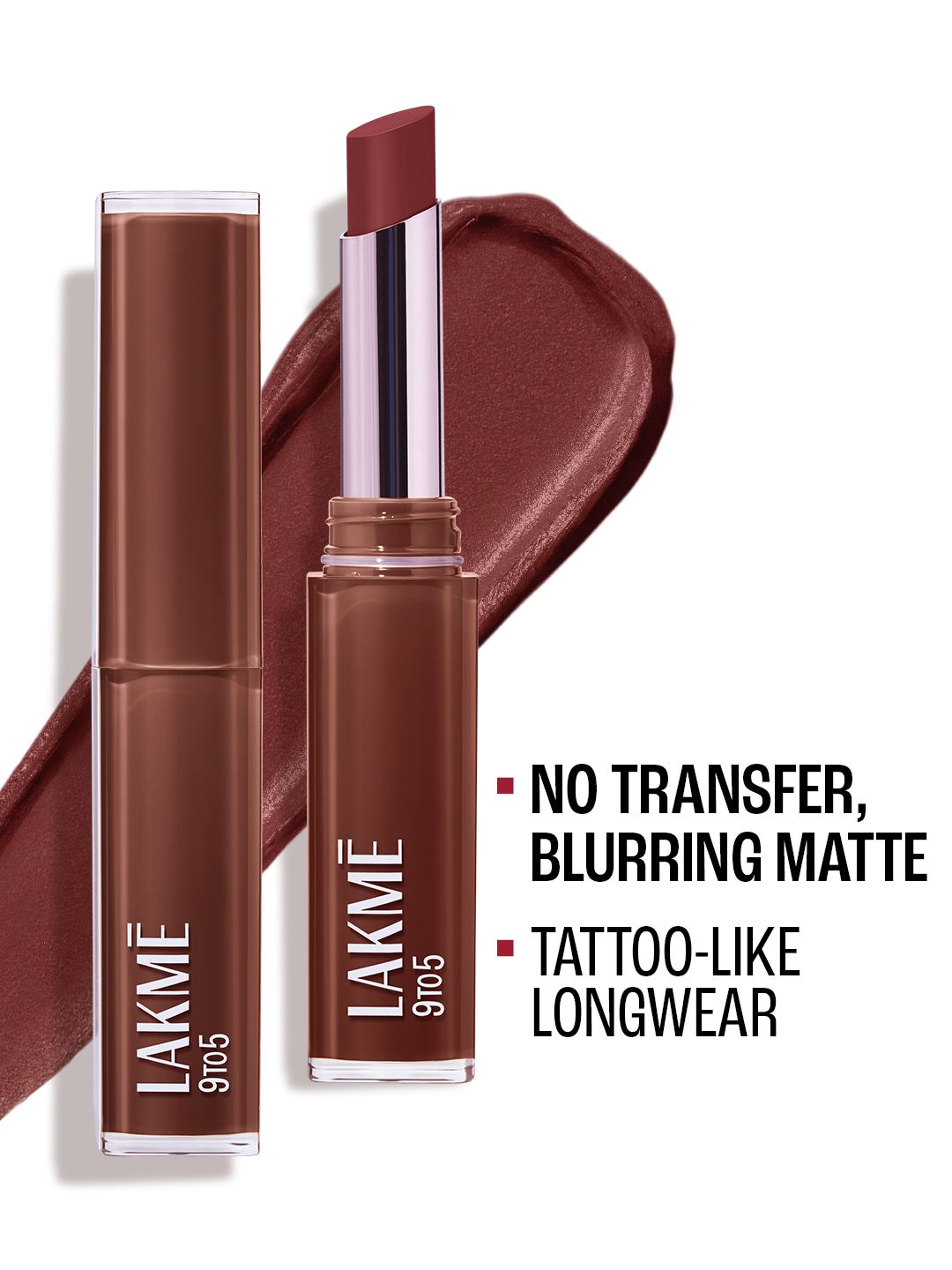 Lakme 9to5 Lip Tattoo Transferproof Matte Slim Stick - Sangria Weekend MM3-image-42