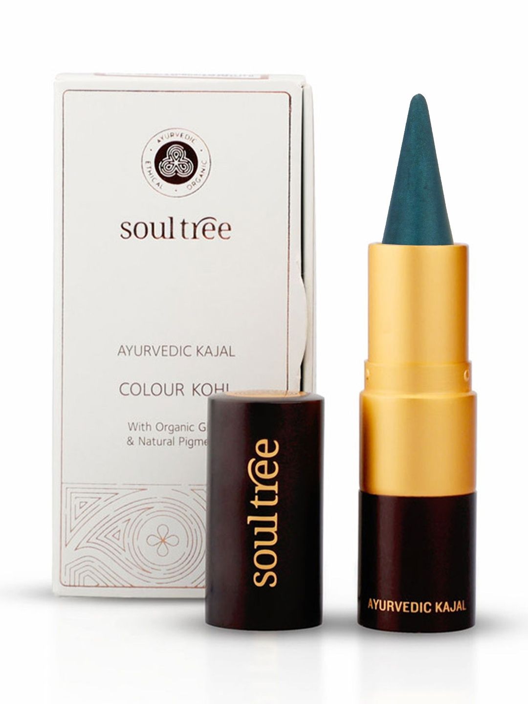 Soultree Ayurvedic Kajal Enriched With Almond Oil - Caribbean Teal-picture-11