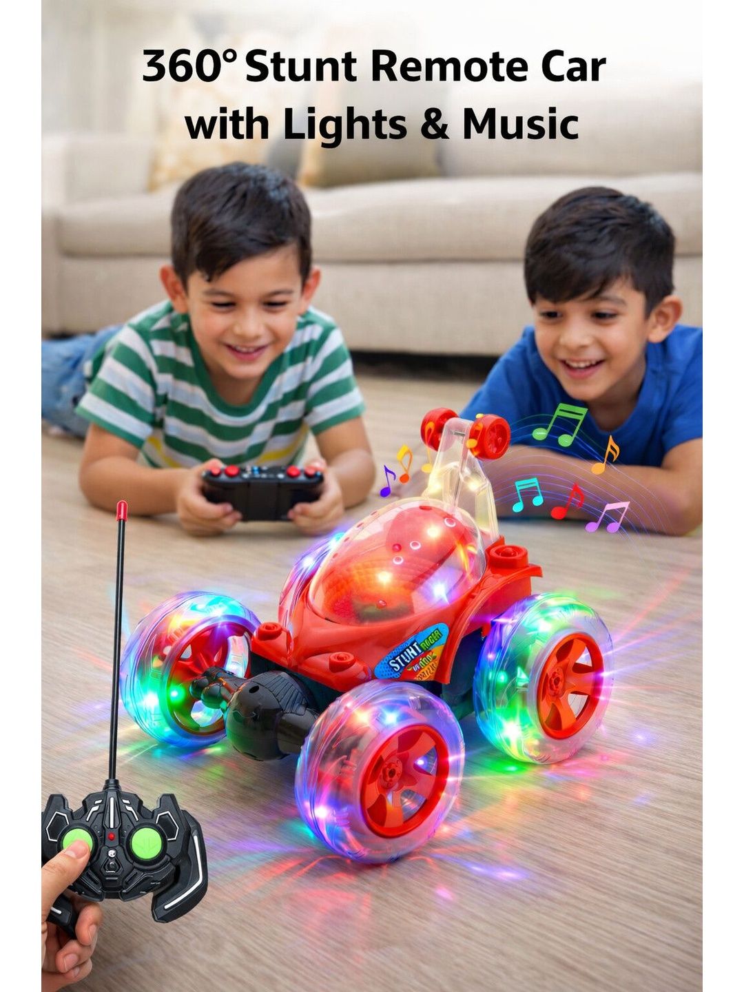 KING TOYZ 360 Stunt Remote Car With Light & Music-picture-31
