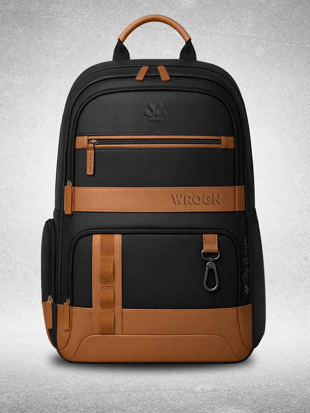 WROGN Unisex Brand Logo Contrast Detail Backpack with Anti-Theft-picture-55