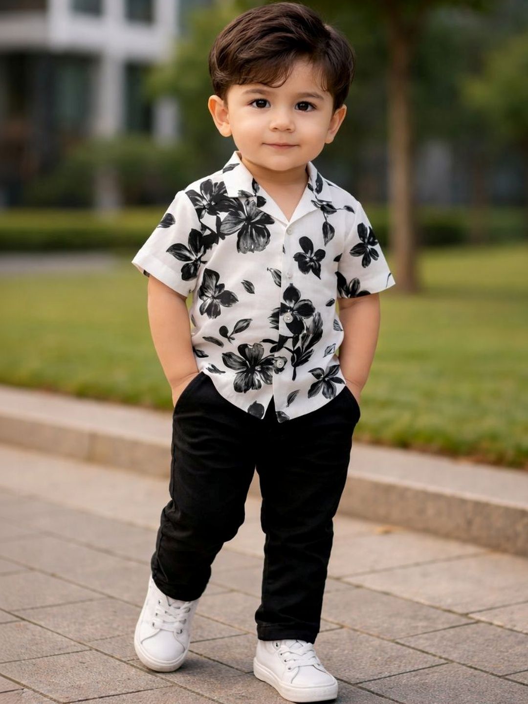 FASTDEAL Boys Printed Shirt with Trousers