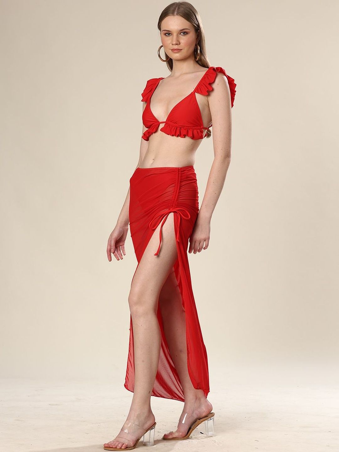 RESORTIRE V Neck Swimwear Cover Up Set-image-16