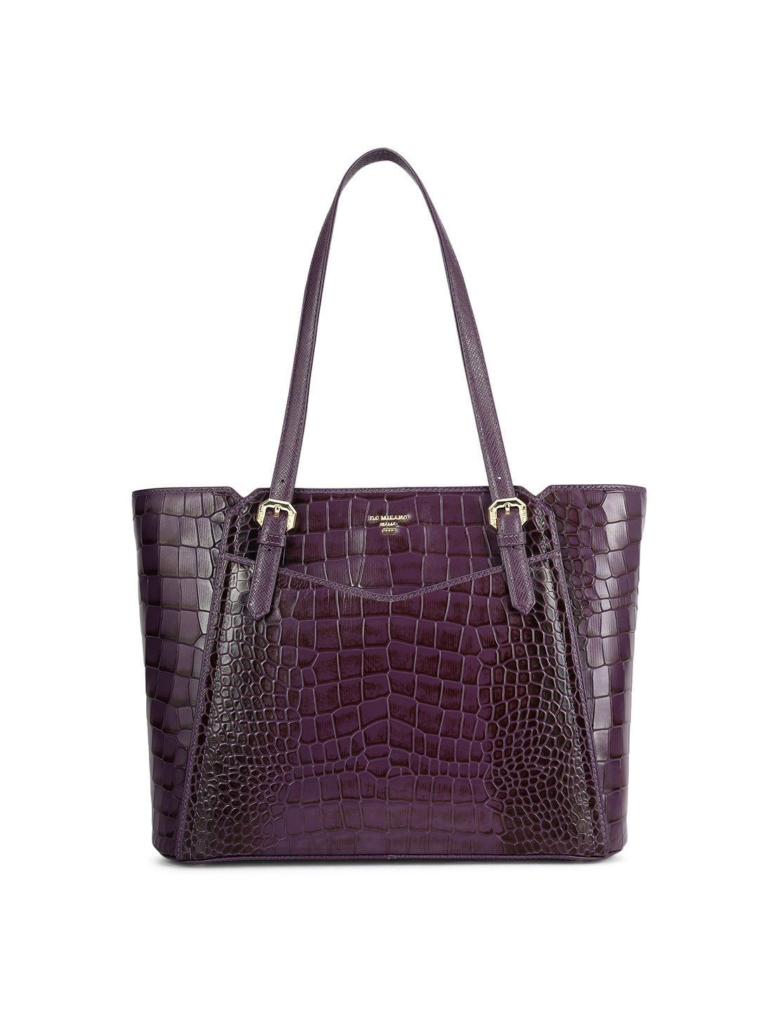 Da Milano Textured Leather Structured Tote Bag-picture-42