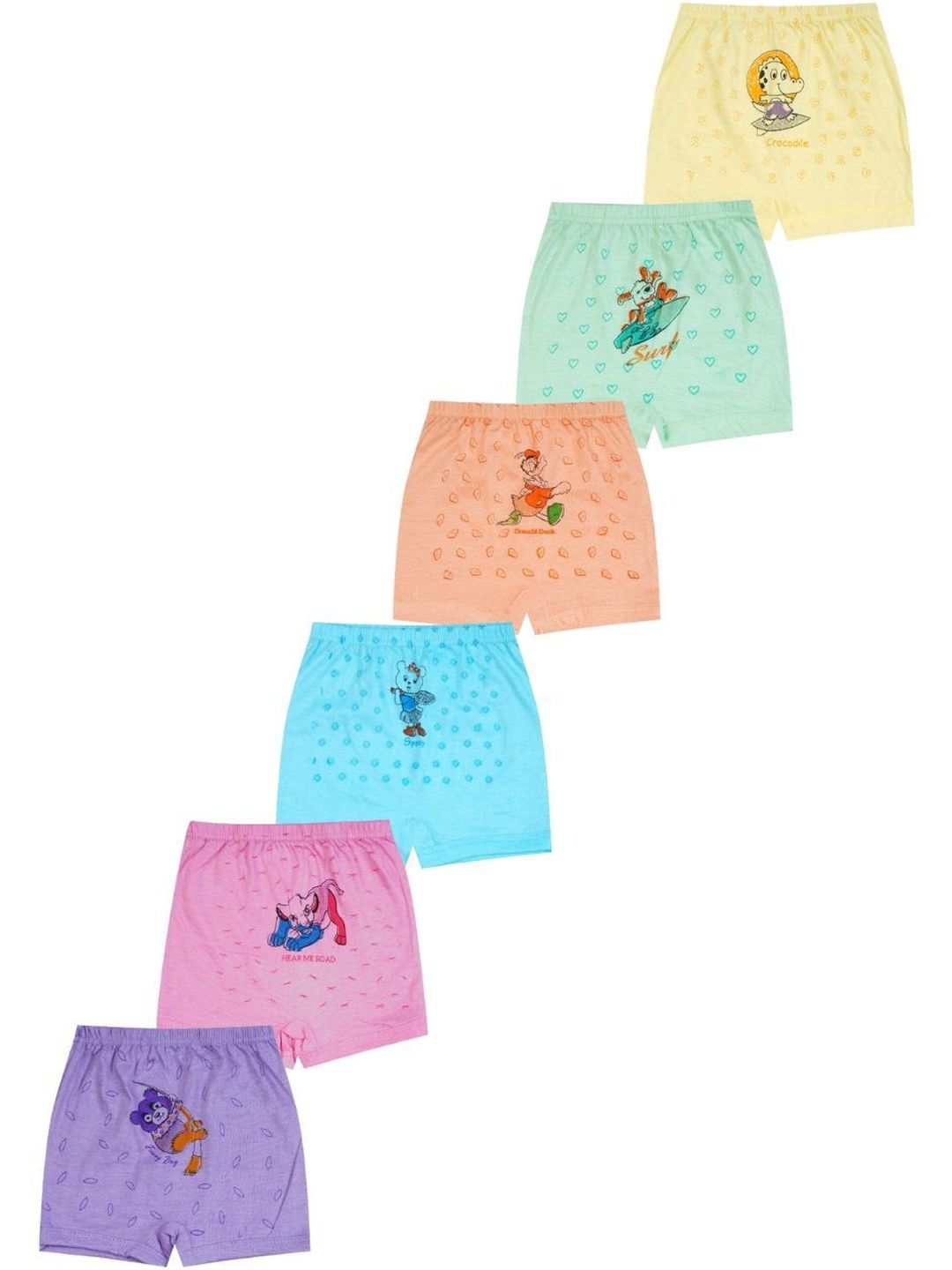 VIRUKSHAM Infant Girls Pack Of 6 Cotton Mid-Rise Boy Shorts Briefs-picture-11