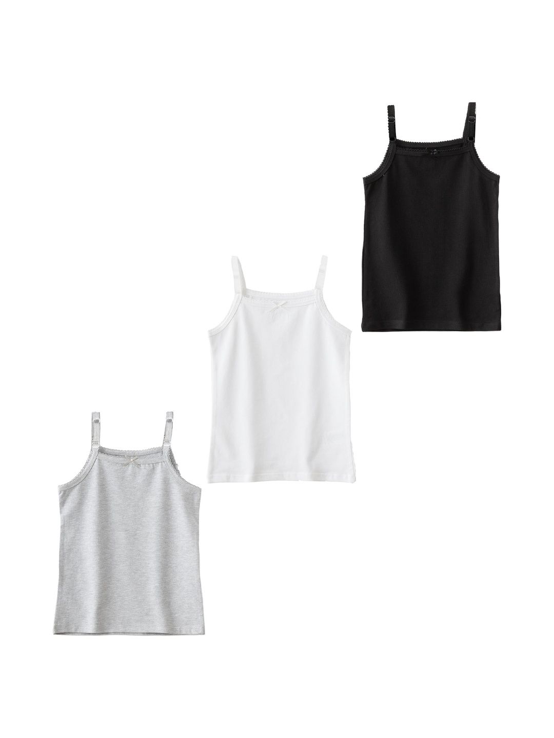 YUV Girls Pack Of 3 Non Padded Camisoles-picture-25