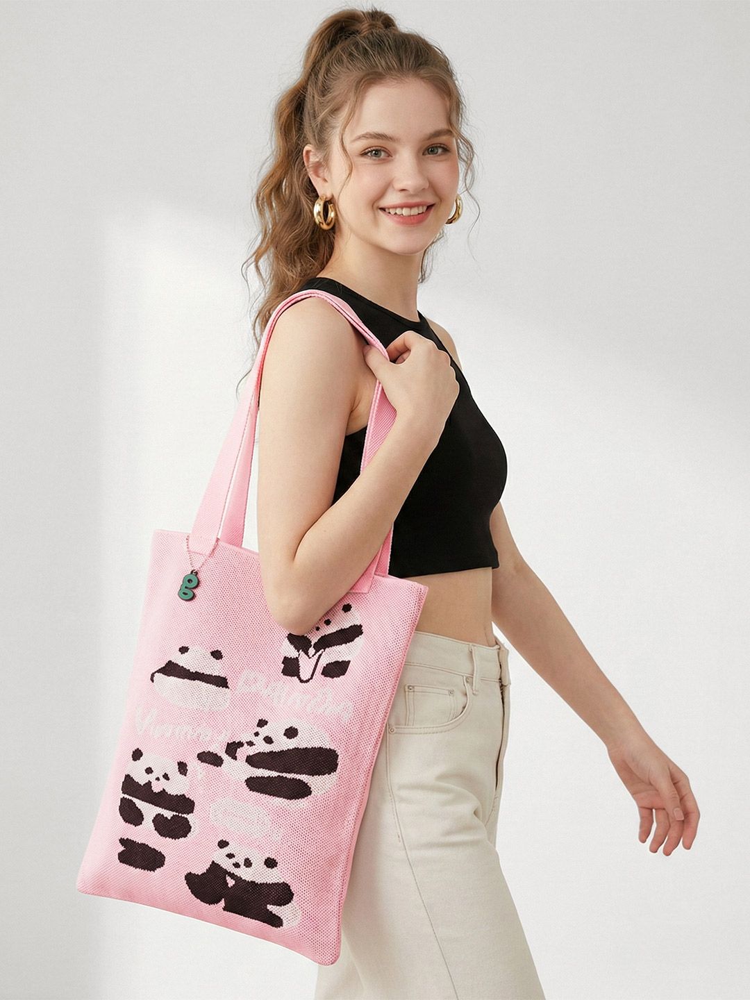 glitchez Panda Self-Design Shopper Tote Bag-image-30