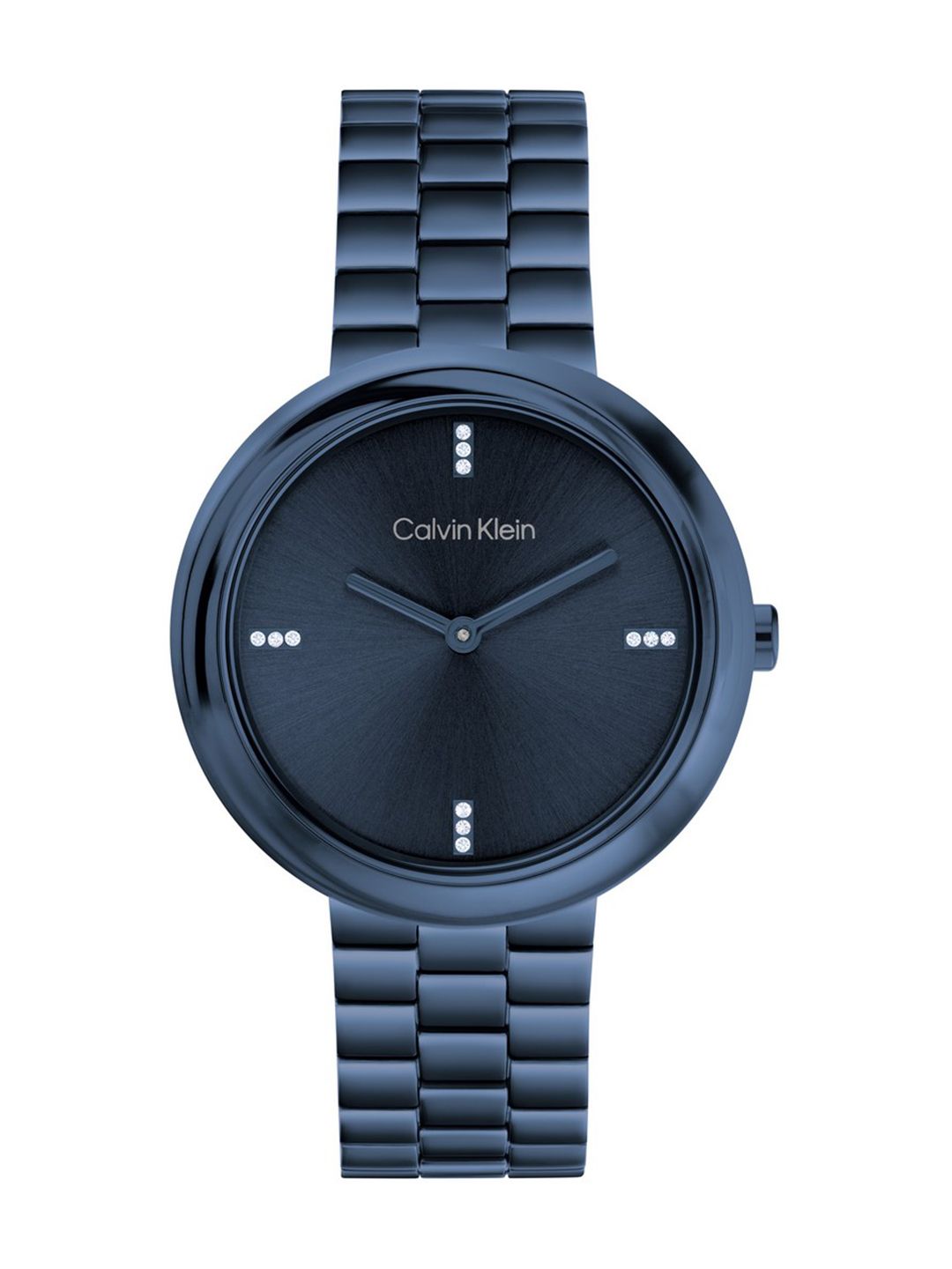 Calvin Klein Women Twisted Bezel Embellished & Bracelet Style Analogue Watch 25100097-image-20