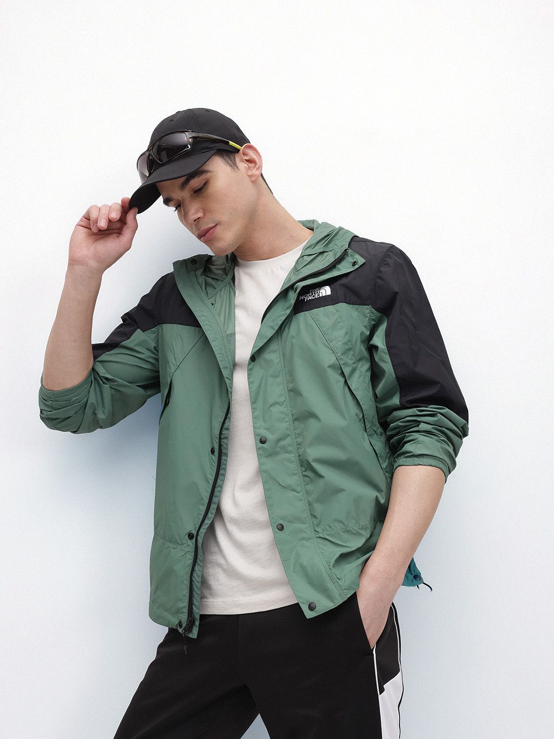 The North Face Water-Repellent Windcheater Colourblocked Sporty Jacket