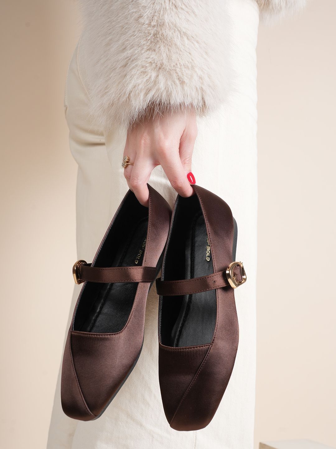 DROP BOLD Women Buckles Flats-picture-12