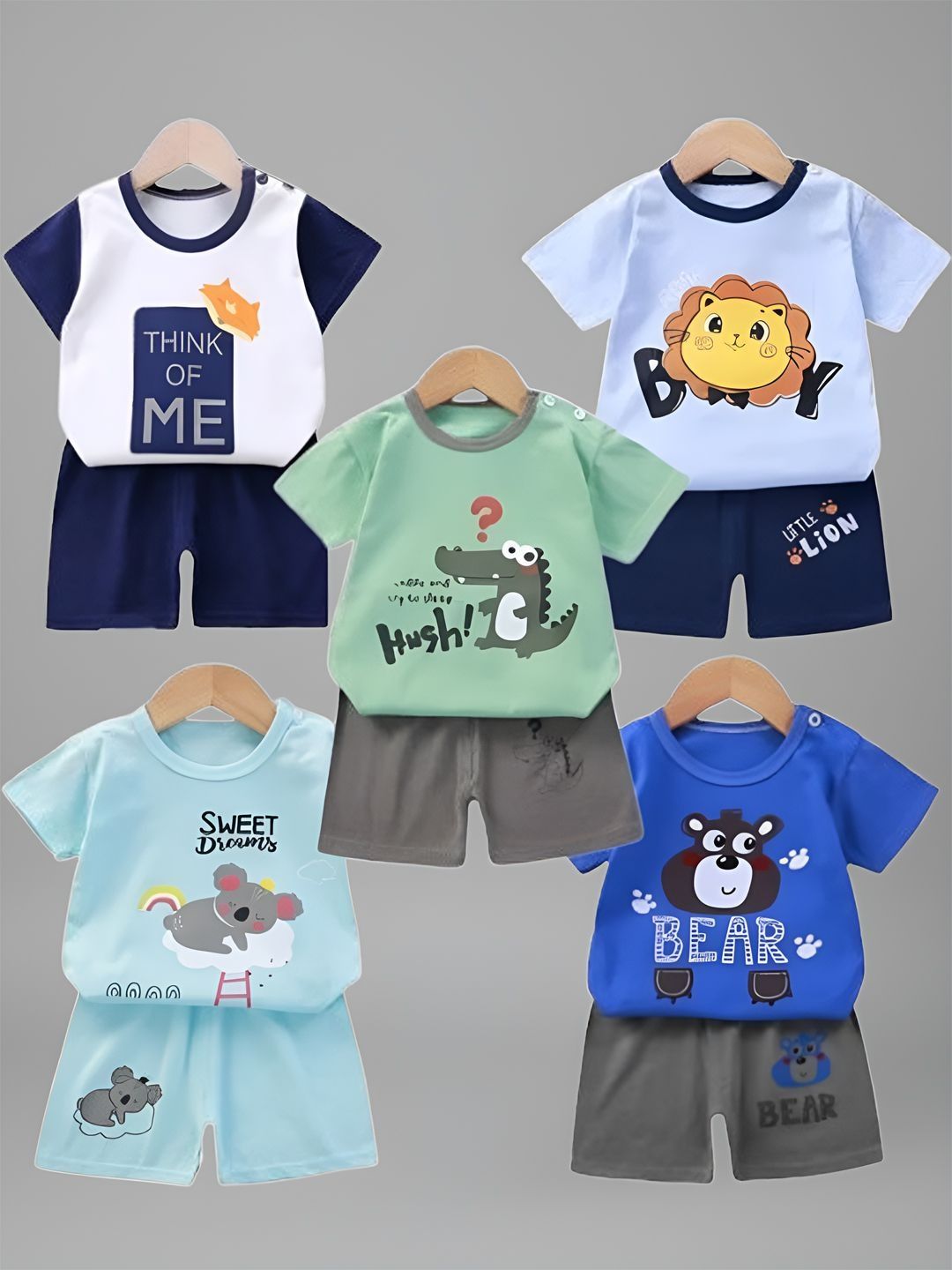 PY PINKYOU Unisex Kids Printed T-shirt with Shorts