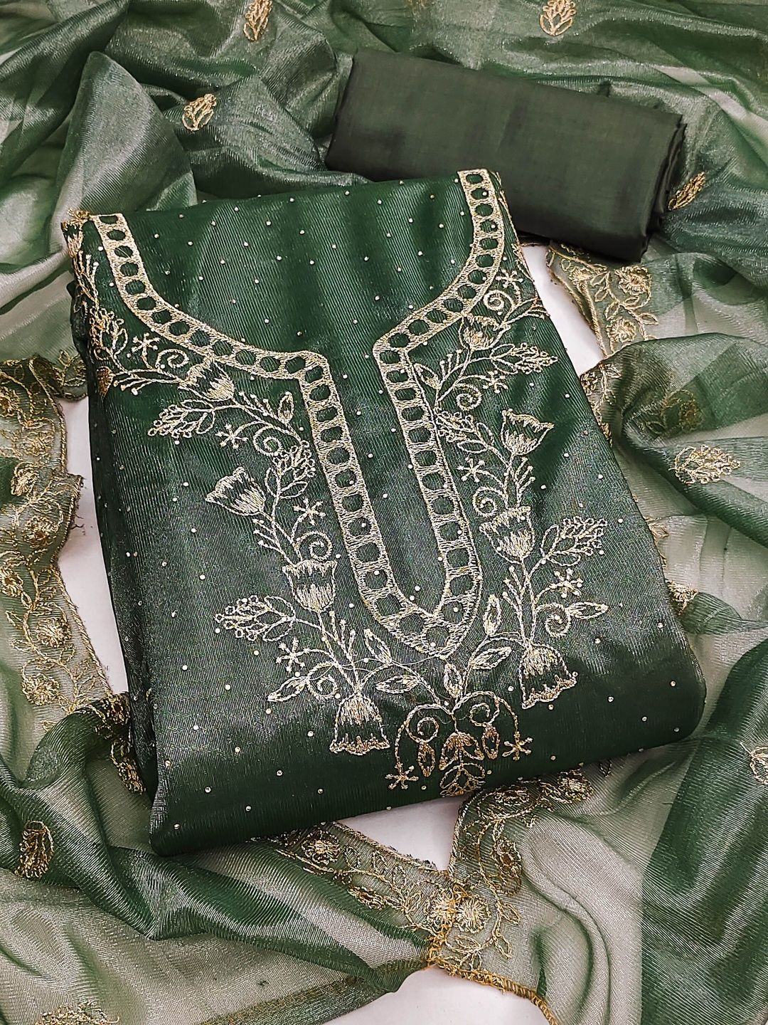 HERE&NOW Embroidered Unstitched Dress Material-picture-14