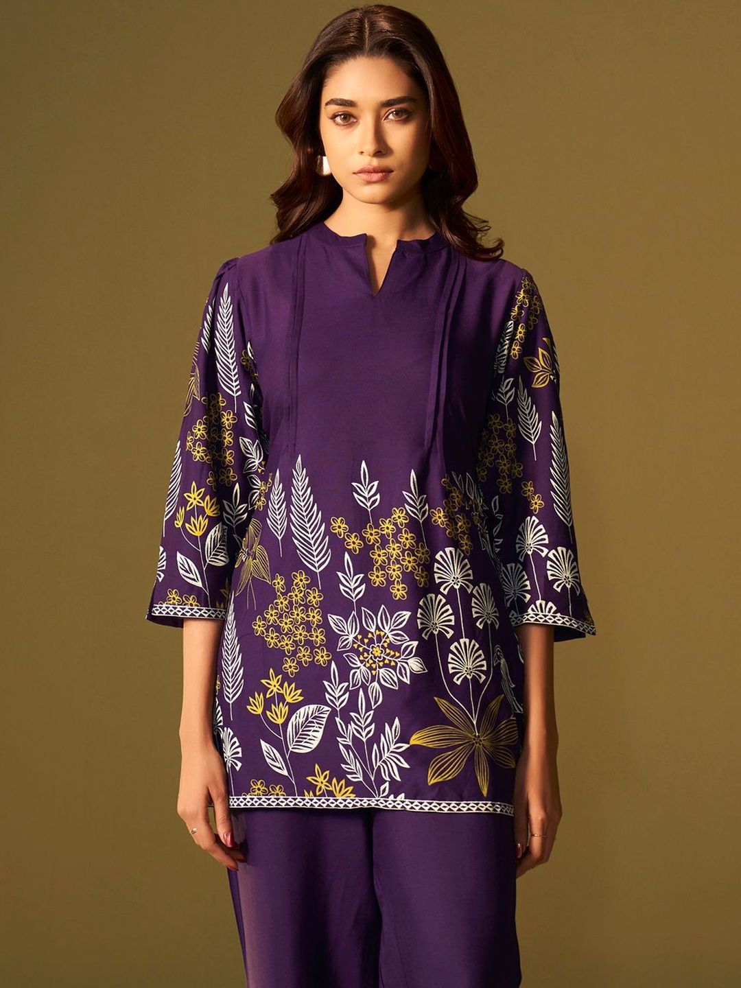Anouk Printed Mandarin Collar Top & Trousers Co-Ords-image-23