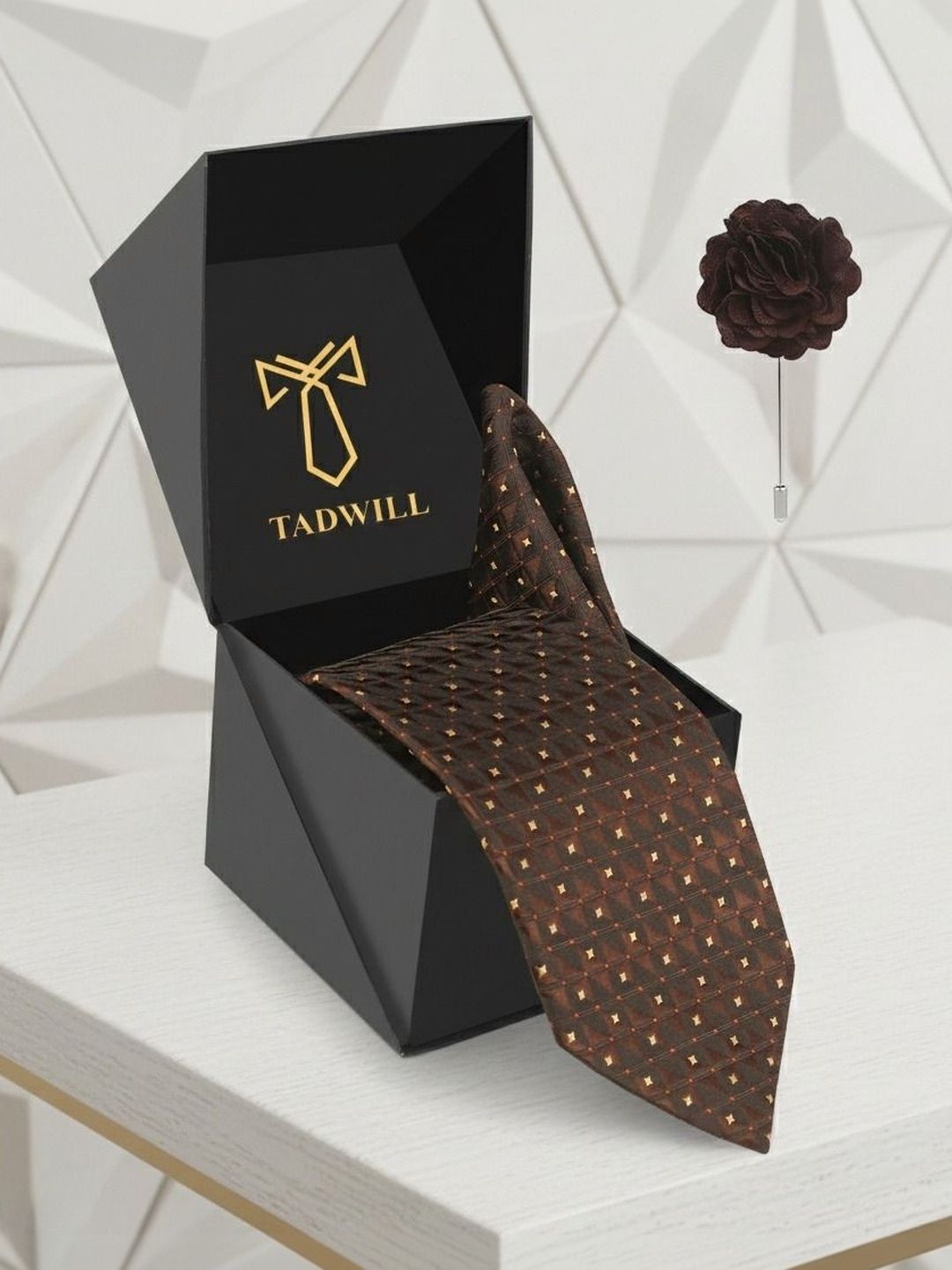 TADWILL Men Woven Design Broad Tie-picture-38