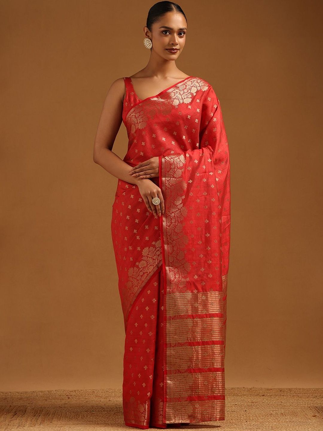 Soch Ethnic Motifs Zari Art Silk Saree-picture-22
