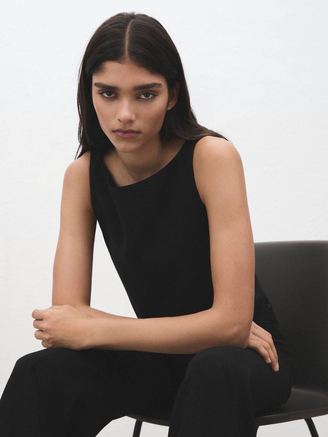 MANGO Solid Crop Top-picture-23